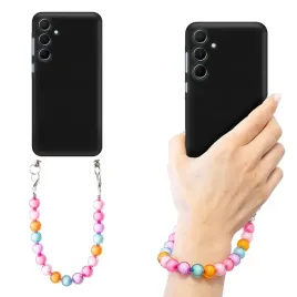 etui-matowe-czarne-do-samsung-a55-5g-lancuszek-zawieszka-koraliki-kulki