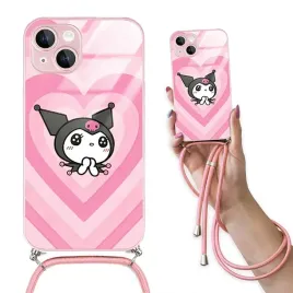 etui-crossglam-pink-do-iphone-14-anime-kroliczek-kuromi-design-modne-wzory