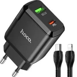 szybka-ladowarka-sieciowa-do-telefonu-na-hoco-20w-pd-usb-c-usb-3-0-czarna