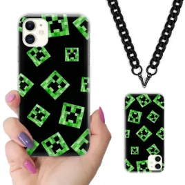 etui-do-iphone-11-case-teen-nastolatkow-minecraft-czarny-lancuszek-mix-wz