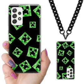 etui-do-samsung-a52-case-nastolatkow-minecraft-czarny-lancuszek-mix-wzorow