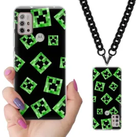 etui-do-motorola-g30-case-nastolatkow-minecraft-czarny-lancuszek-mix-wzorow