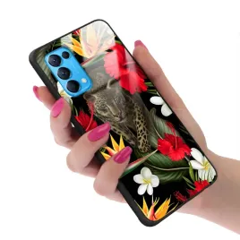 etui-glass-szklane-do-oppo-reno-5-flower-kwiaty-natura-leaves-modne-wzory
