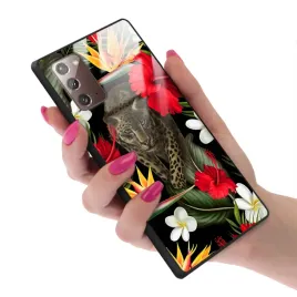 etui-glass-szklane-do-samsung-note-20-flower-kwiatowe-natura-leaves-wzory