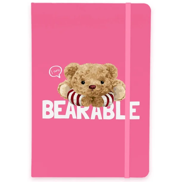NOTES A5 RÓŻOWY Notatnik W Linie TEDDY MIŚ Wzory
