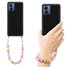 etui-matowe-mat-czarne-do-motorola-g14-obudowa-blink-lancuszek-koraliki