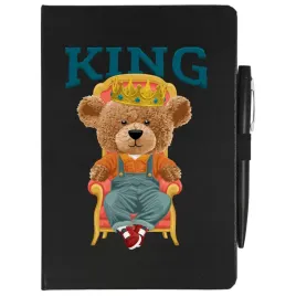 notes-czarny-a5-linia-dlugopis-king-teddy-wzory