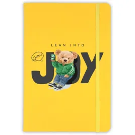 notes-a5-zolty-notatnik-w-linie-gumka-teddy-wzory