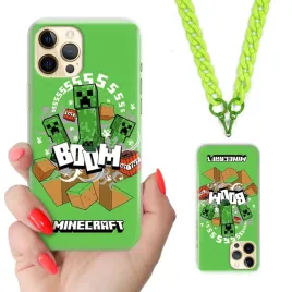 etui-do-iphone-12-pro-max-case-nastolatkow-minecraft-zielony-lancuszek-wz