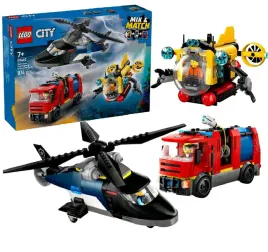lego-city-60462-zestaw-z-helikopterem-wozem-strazackim-i-lodzia-podwodna