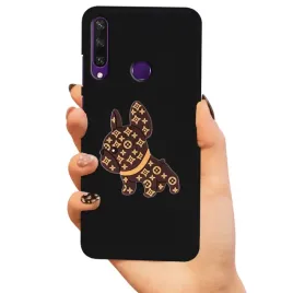 etui-czarne-matowe-piesek-do-huawei-y6p-dog-3d