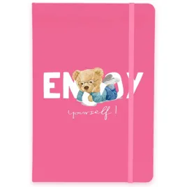 notes-a5-rozowy-notatnik-w-linie-enjoy-teddy-wzory