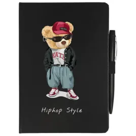 notes-czarny-a5-linia-dlugopis-hiphop-style-wzory