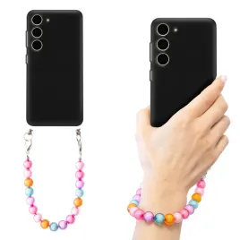 etui-matowe-czarne-do-samsung-s24-crossbody-lancuszek-kolorowe-koraliczki