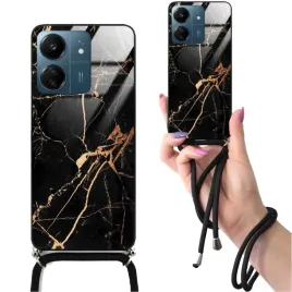 etui-cross-glam-do-xiaomi-redmi-13c-marble-marmurki-czarny-sznurek-wzory
