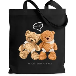 torba-na-zakupy-przyjaciele-shopper-czarna-wzory