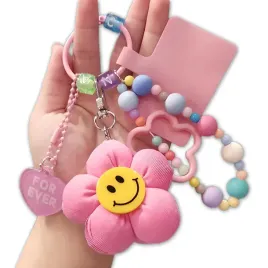 zawieszka-brelok-koraliczki-smycz-quick-do-etui-telefonu-stokrotka-rozowa