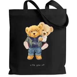 torba-na-zakupy-shopper-eko-czarna-mis-teddy-wzory