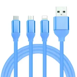 kabel-usb-plaski-3w1-quick-charge-typ-c-micro-usb-lighting-niebieski-szybki
