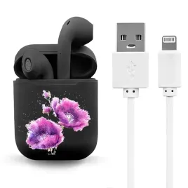 sluchawki-bezprzewodowe-douszne-czarne-reversie-i12-kwiatowe-subtelne-wzory