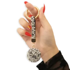 zawieszka-breloczek-quick-do-kluczy-plecaka-kula-cyrkonie-srebrno-czarny