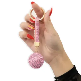zawieszka-brelok-breloczek-quick-do-kluczy-plecaka-kula-cyrkonie-rozowy