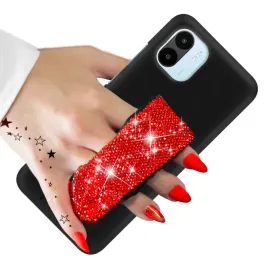 etui-matowe-mat-czarne-obudowa-pasek-czerwony-cyrkonie-do-xiaomi-redmi-a1
