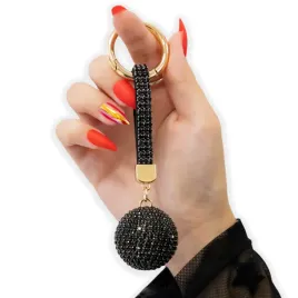 zawieszka-breloczek-quick-do-kluczy-plecaka-torebki-kula-cyrkonie-czarny