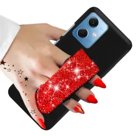 etui-matowe-czarne-mat-pasek-czerwony-cyrkonie-do-xiaomi-redmi-note-12-5g