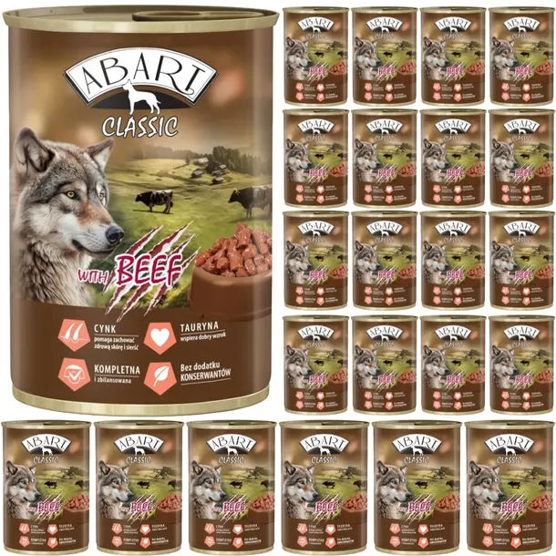 Abart Classic Puszka dla psa z wołowiną PAKIET 48x415g