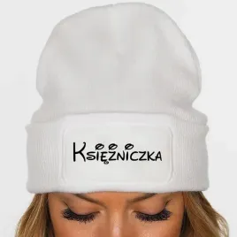 czapka-jesienna-bawelniana-zimowa-ciepla-biala-beanie-ksiezniczka