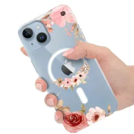 etui-do-iphone-15-plus-magsafe-grube-anti-shock-flower-kwiatowe-top-wzory