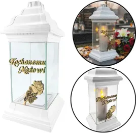 bialy-znicz-prosta-kapliczka-szklany-lampion-dla-meza-kochanemu-mezowi-roza