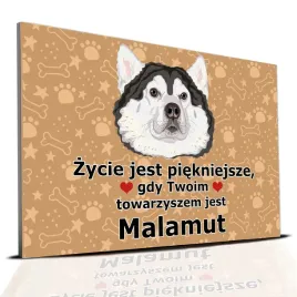 tabliczka-pcv-ciemno-brazowy-zycie-jest-piekne-towarzysz-malamut-prezent-wz
