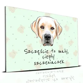 tabliczka-zielony-22x15cm-labrador-szczescie-to-maly-cieply-szczeniaczek-wz