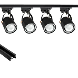 4-x-reflektor-szynowy-na-gwint-e27-czarny-1-fazowy-szyna-2m-premium-salon
