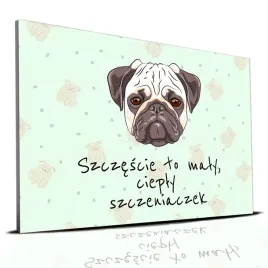 tabliczka-zielony-22x15cm-mops-szczescie-to-maly-cieply-szczeniaczek-wzory