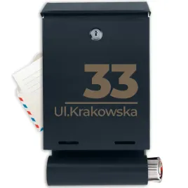 antracyt-skrzynka-pocztowa-z-wykonana-tuba-adresowa-i-grawerowanymi-wzorami
