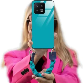etui-premium-glass-szklane-turkusowy-lancuszek-gruby-splot-do-xiaomi-13