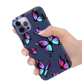 etui-obudowa-matowe-silikonowe-granatowe-do-iphone-14-pro-motyle-butterfly