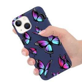 etui-obudowa-matowe-silikonowe-granatowe-do-iphone-13-mini-motyle-butterfly