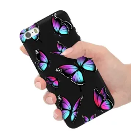 etui-obudowa-matowe-matt-silikonowe-czarne-do-iphone-5g-w-motylki-butterfly