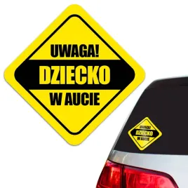 nalepka-na-auto-drukowana-zolta-dziecko-w-aucie-wz