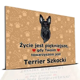 tabliczka-pcv-ciemno-brazowy-zycie-jest-piekne-terrier-szkocki-prezent-wz