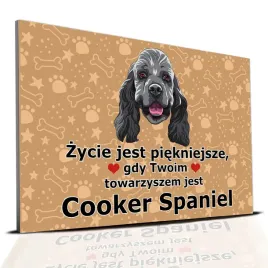 tabliczka-pcv-ciemno-brazowy-zycie-jest-piekne-cooker-spaniel-prezent-wz