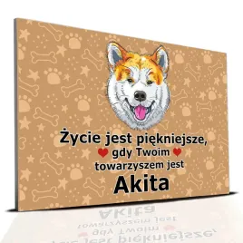 tabliczka-pcv-ciemno-brazowy-zycie-jest-piekne-towarzysz-akita-prezent-wz