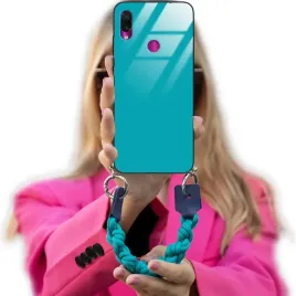 etui-glass-szklane-turkusowy-lancuszek-gruby-splot-do-xiaomi-redmi-note-7