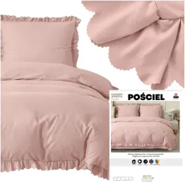 posciel-220x200-3cz-jednolita-z-falbanka-luxury-jowita-komplet-rozowa