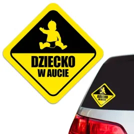 naklejka-na-samochod-drukowana-dziecko-w-aucie-wz
