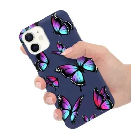 etui-obudowa-matowe-silikonowe-granatowe-do-iphone-12-mini-motyle-butterfly